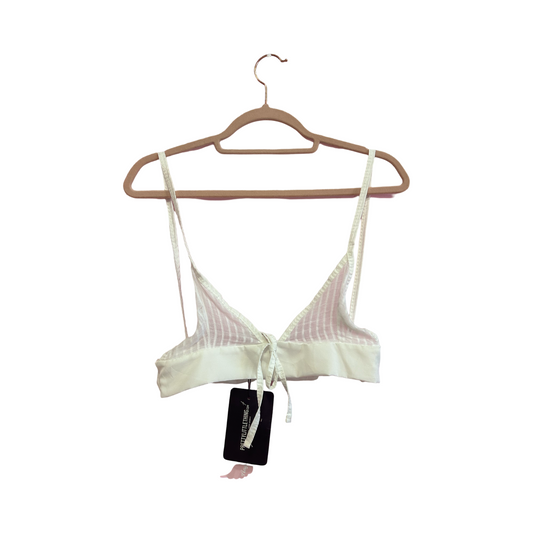 PLT White Woven & Check Bralet