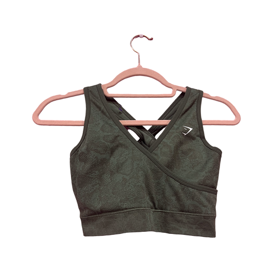 Gymshark Green Pattern Sports Bra