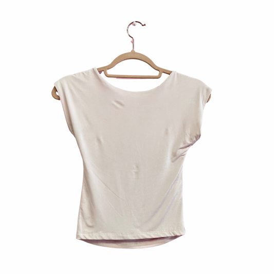 STRADIVARIUS Baby Pink Backless Top