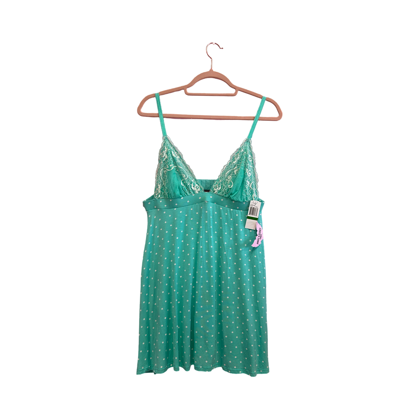 Jezebel Mint Green & White Dots Dress