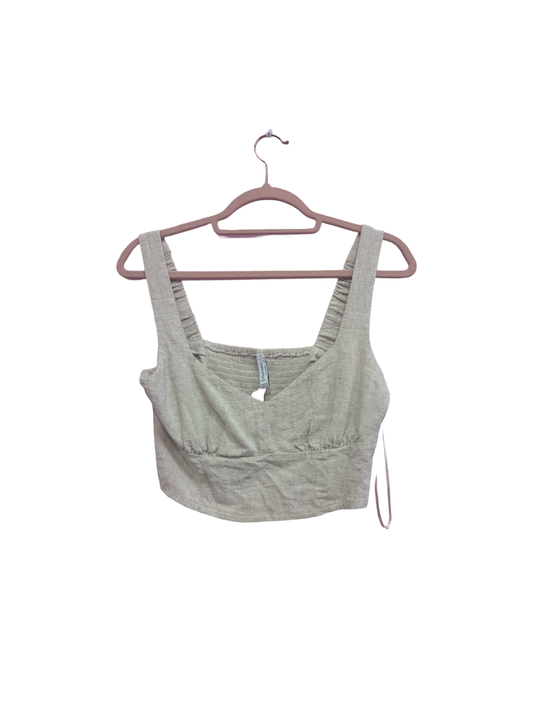 Stradivarius Tan Cropped Tank Top