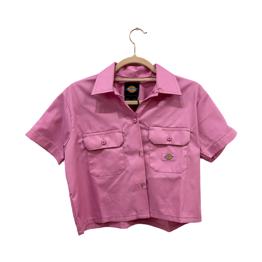 Dickies Button Up Cropped T-Shirt