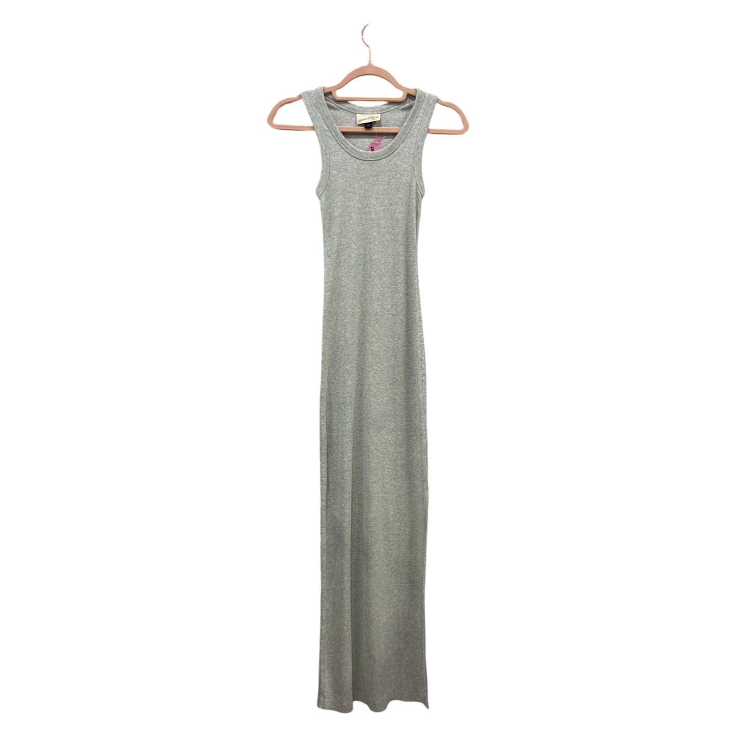 Universal Grey Ribbed Tank Long Dress