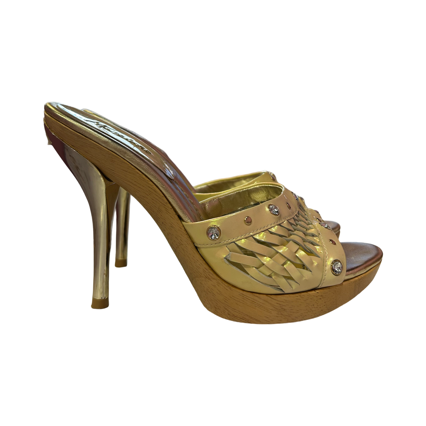 Marciano Y2K Gold Heels