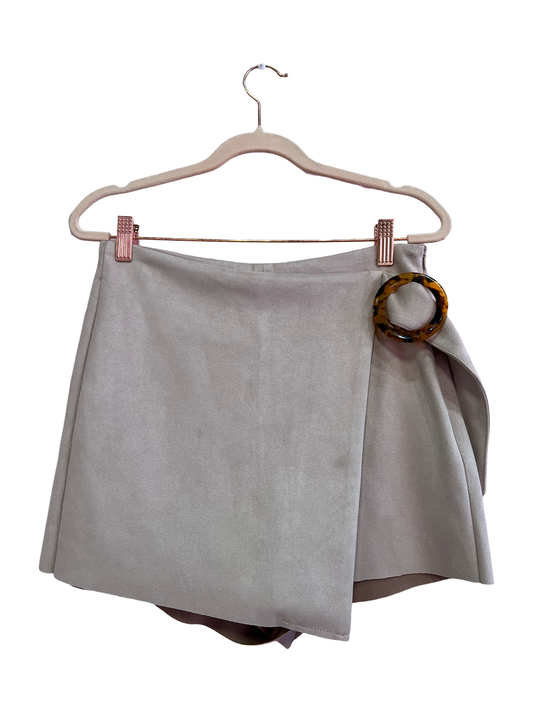 Suede Zara Skirt With Button detail